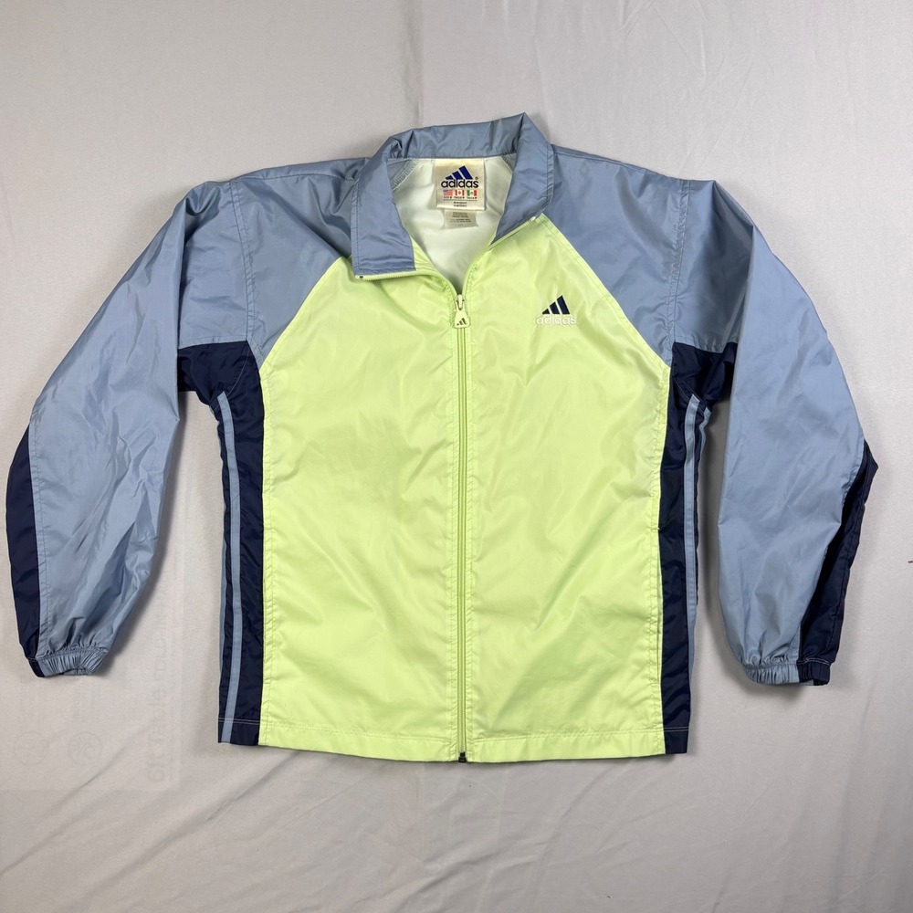 Vintage 90s Adidas Colorblock Nylon Windbreaker Track Jacket Womens Small
